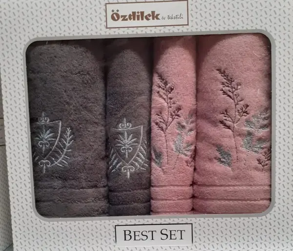 Özdilek Best Set Soft Leaf Pembe-Antrasit