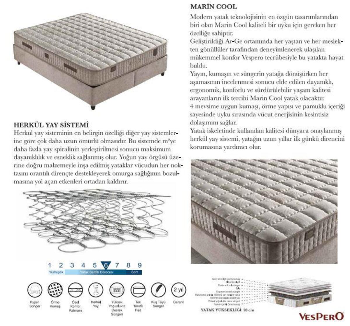 Vespero Baza 150*200 Marin Cool
