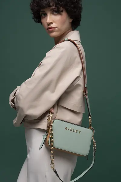 Sisley Kadın Çapraz Çanta SLY_070 Yeşil-Camel