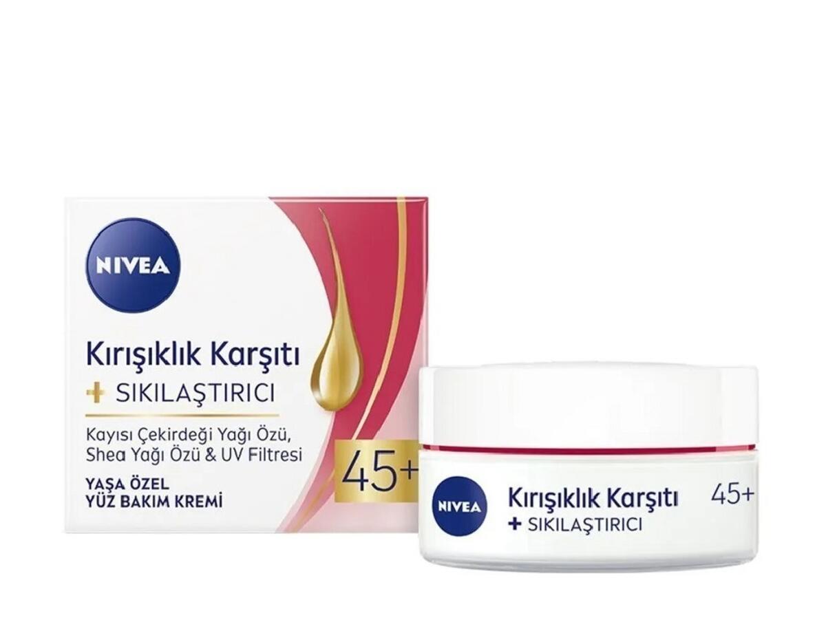 Nivea Yüz Bakım Kremi Kırışıklık Karşıtı+Sıkılaştırıcı 45+ 50Ml