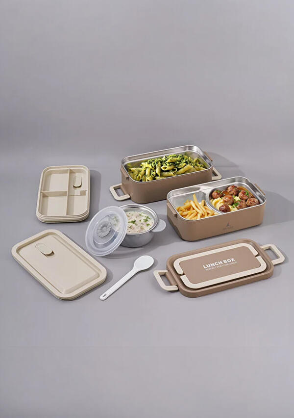Aryıldız Saklama Kabı Bento Lunch Box 2000Ml + Sosluk 153AR262177 Haki