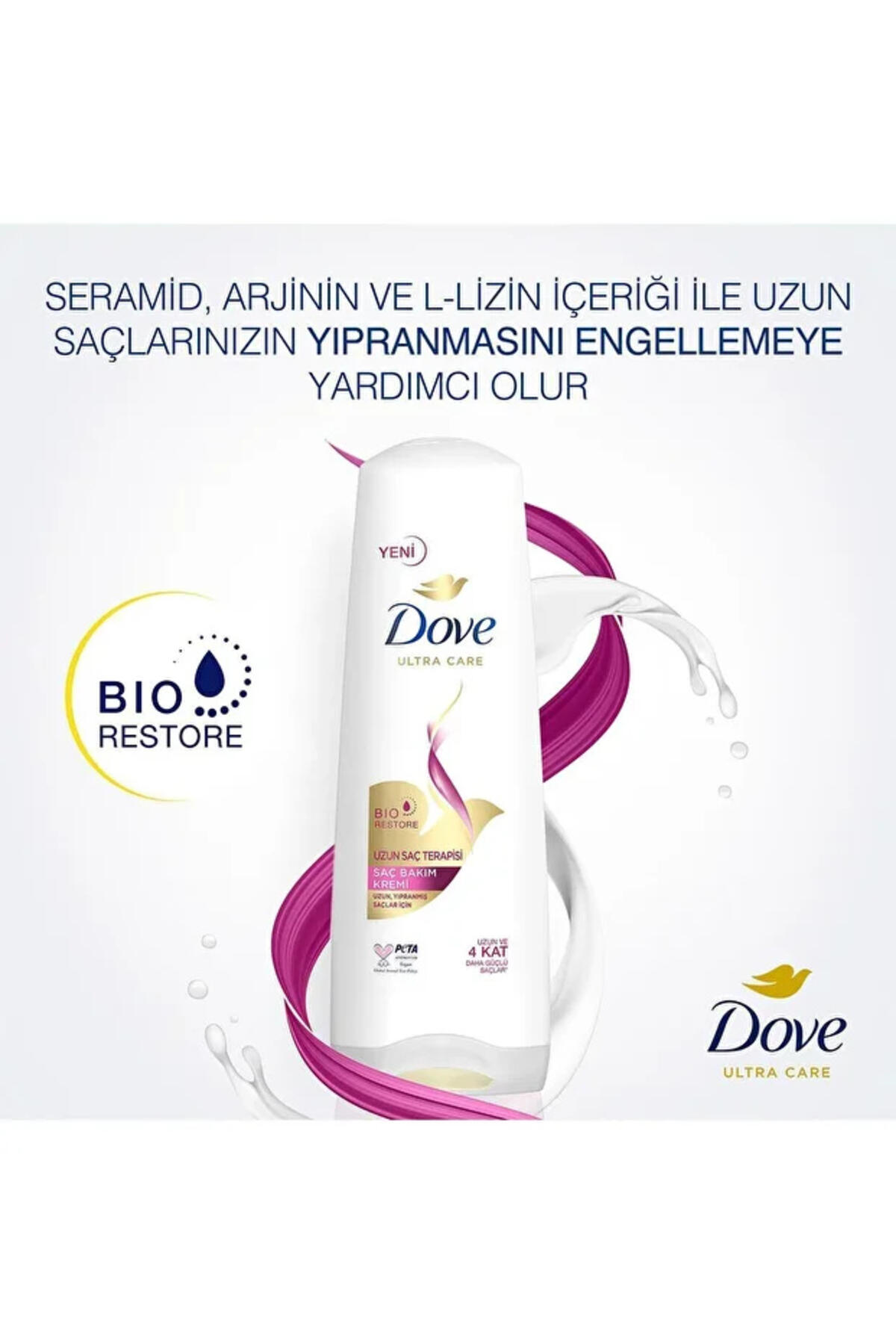 Dove Saç Kremi Uzun Saç Terapisi Uzun Yıpranmış Saçlar İçin 350Ml