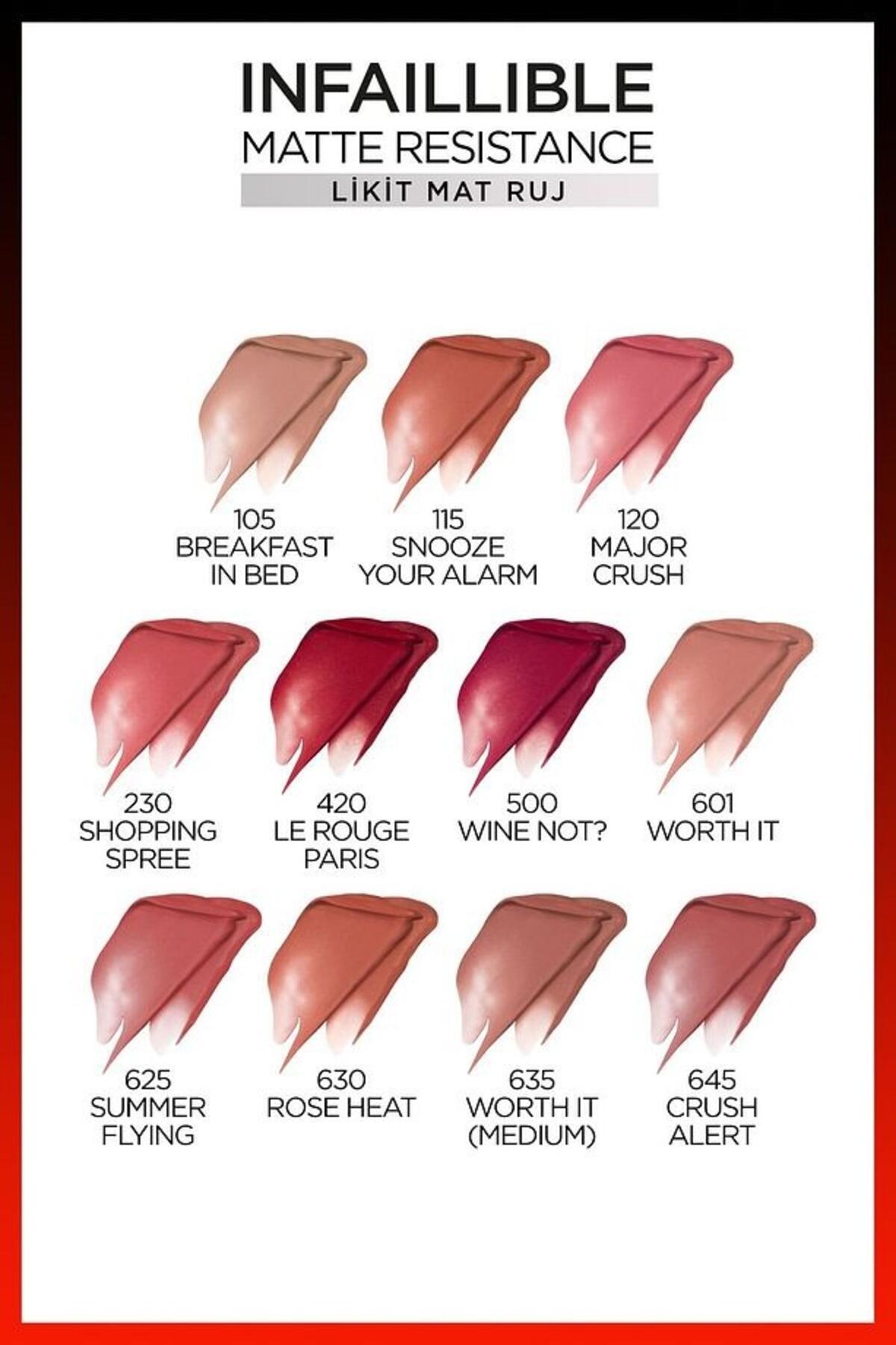 Loreal Paris Ruj Likit İnfaillible Matte Resistance No:601
