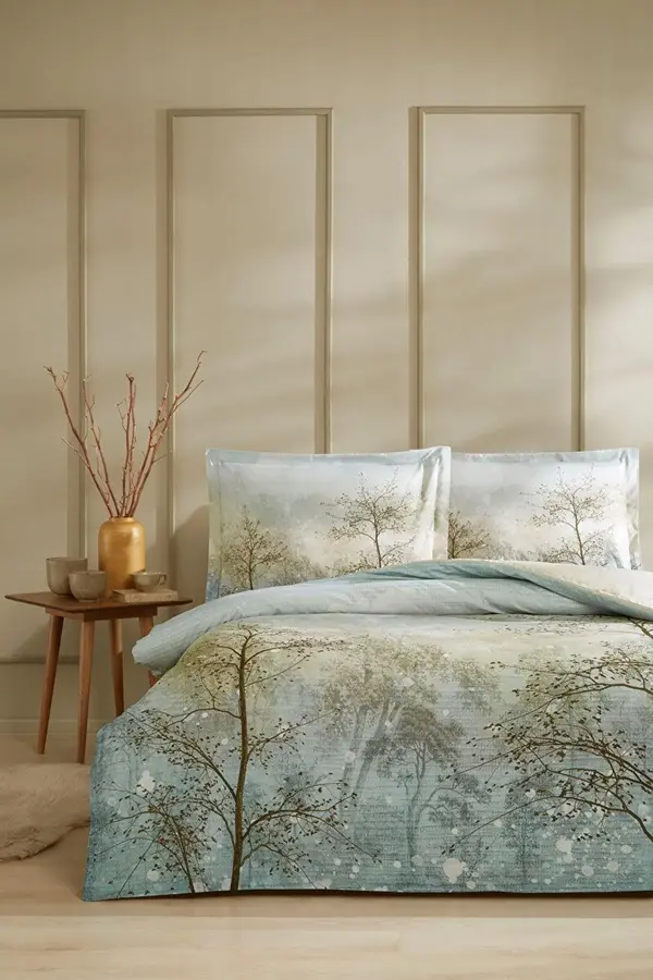 Özdilek Nevresim Takımı Çift Kişilik Ranforce Fitted Inverno Bej