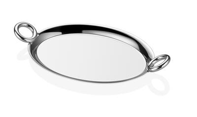 Arow Tepsi Oval Krom Kulplu Dc.Tr-4561