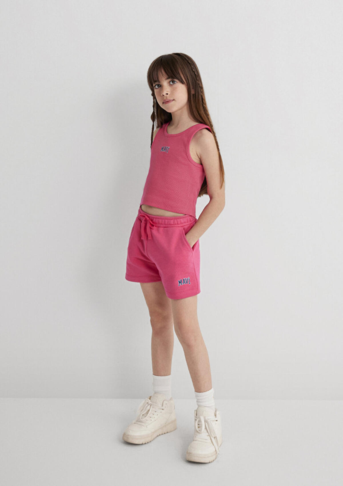 Mavi Şort Kız Çocuk M7410002-71111 Pembe