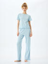 Koton Pijama Takımı 5SLK40065MK Mavi Desenli