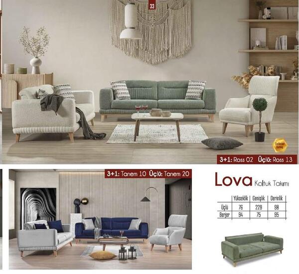 Vespero Koltuk Tk Lova 3+3+1