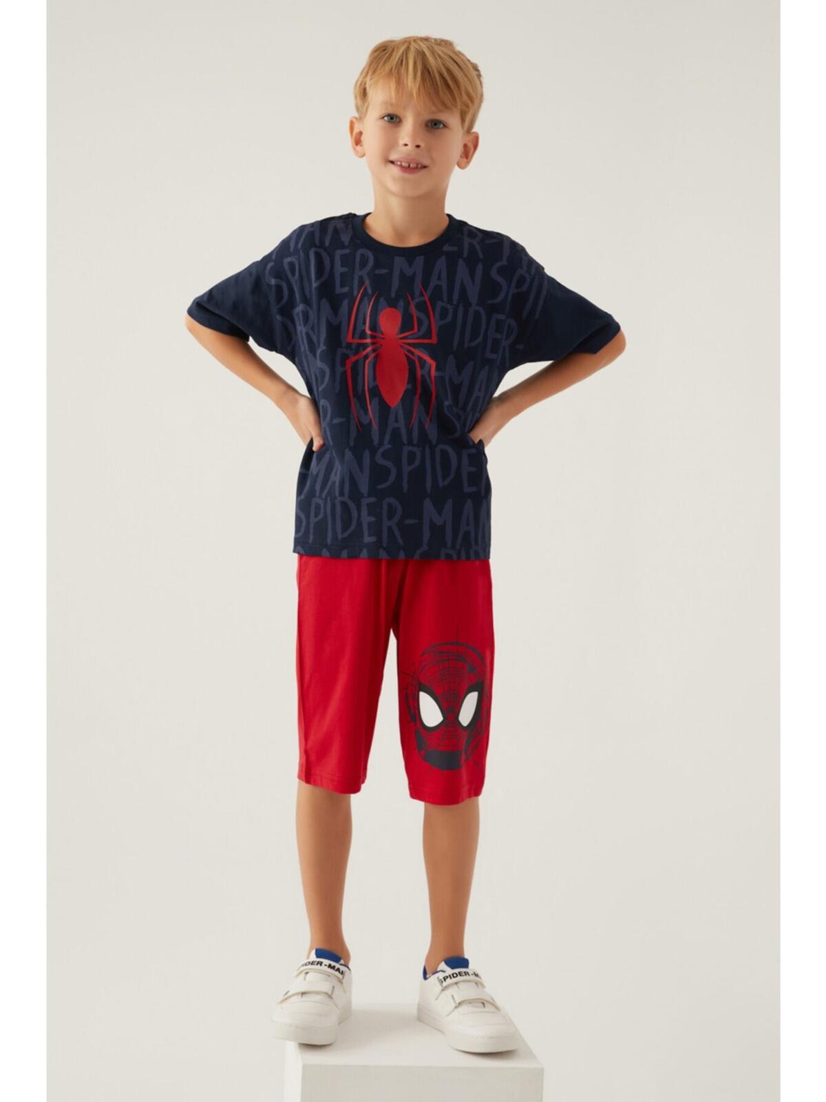 Spiderman Kapri Takım Erkek Çocuk D4877-3 Lacivert
