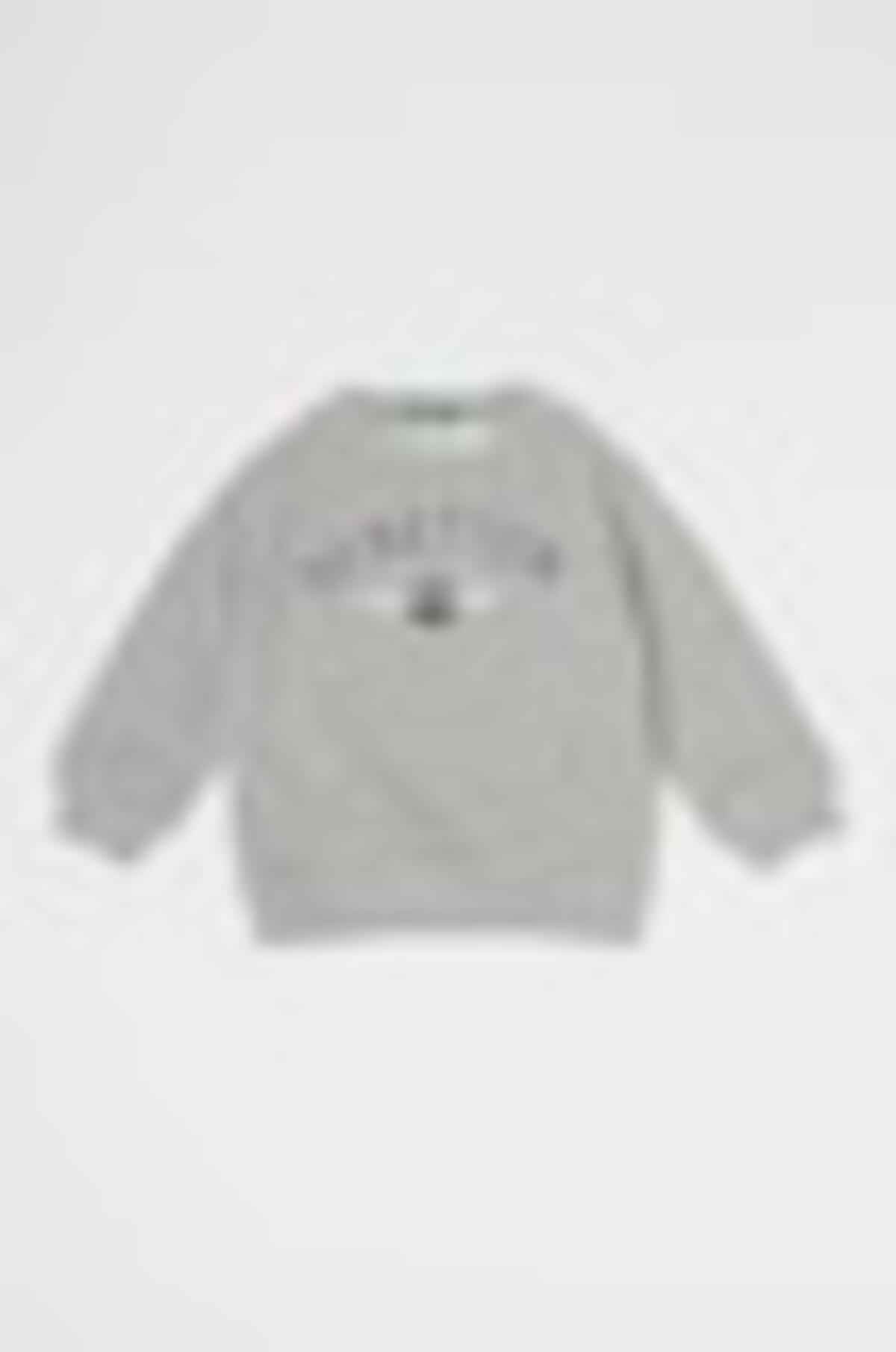 Benetton Sweatshirt Erkek Bebek 3J70G10F0 Gri Melanj