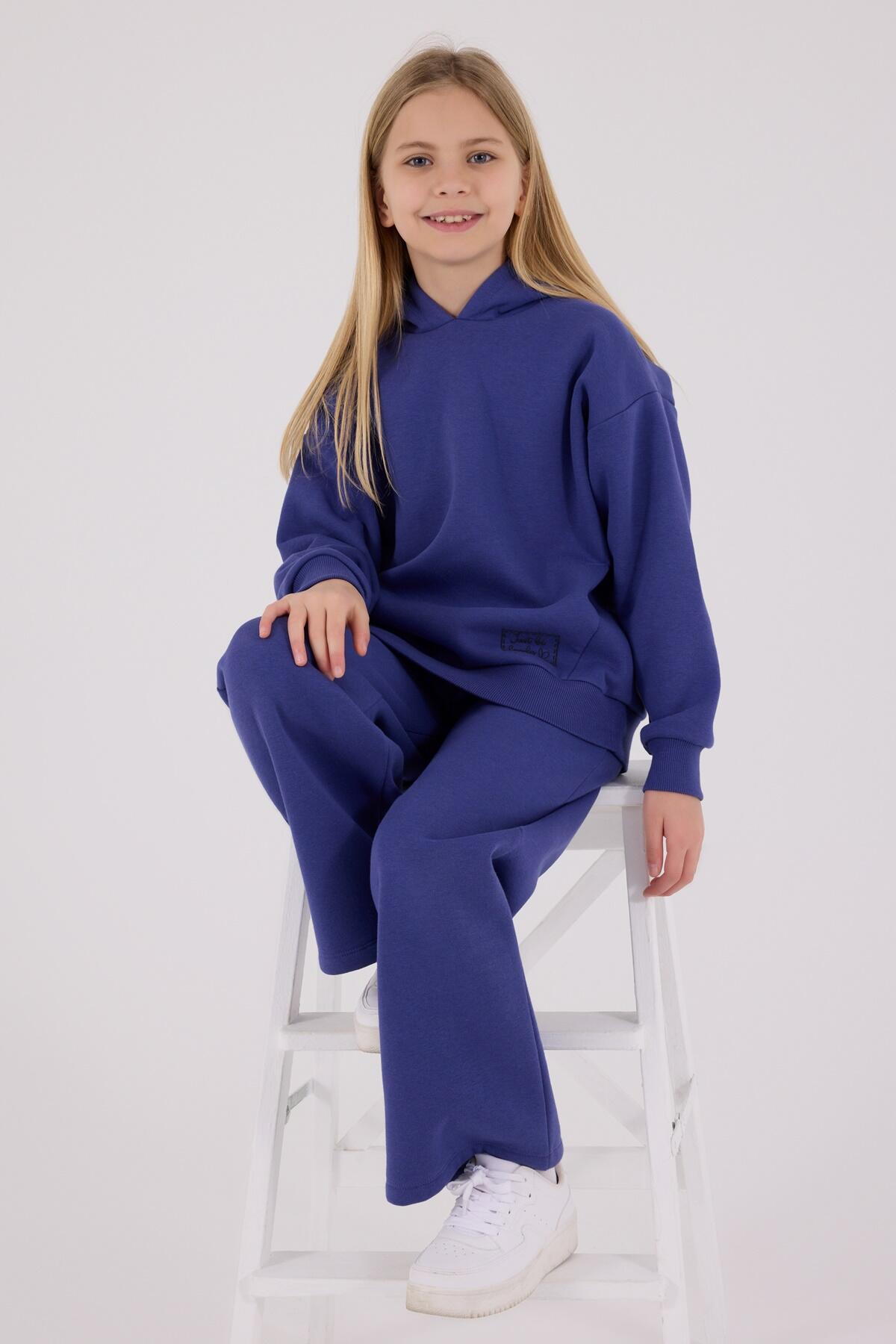 Rolypoly Eşofman Takımı Kız Çocuk RP3692-2 Koyu İndigo