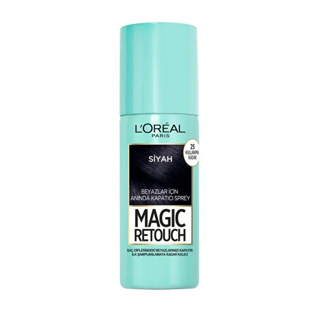 Loreal Paris Beyaz Kapatıcı Saç Spreyi Siyah 75Ml