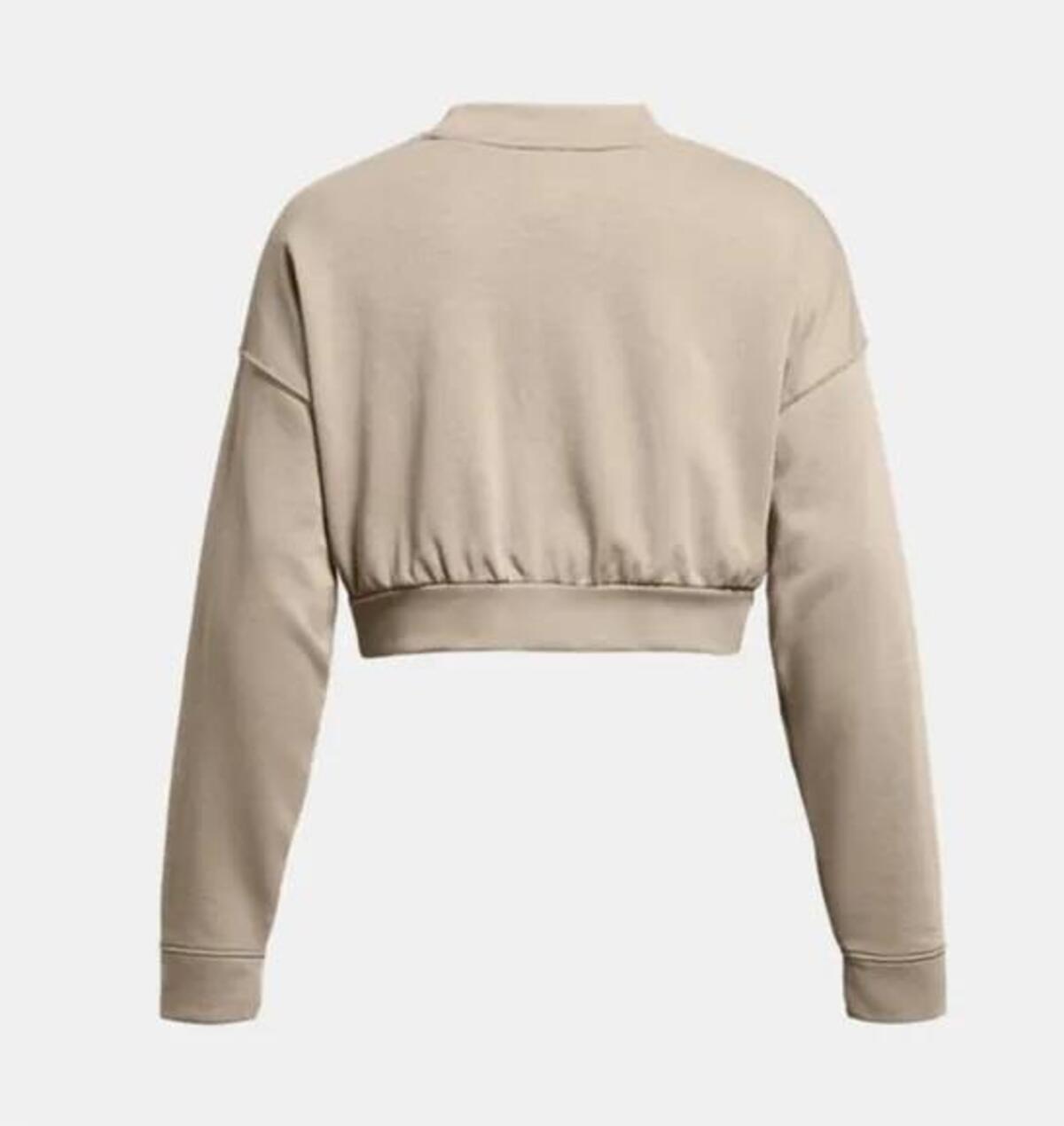 Under Armour Ua Rival Terry Os Crop Crw 1382738-204 Kahverengi