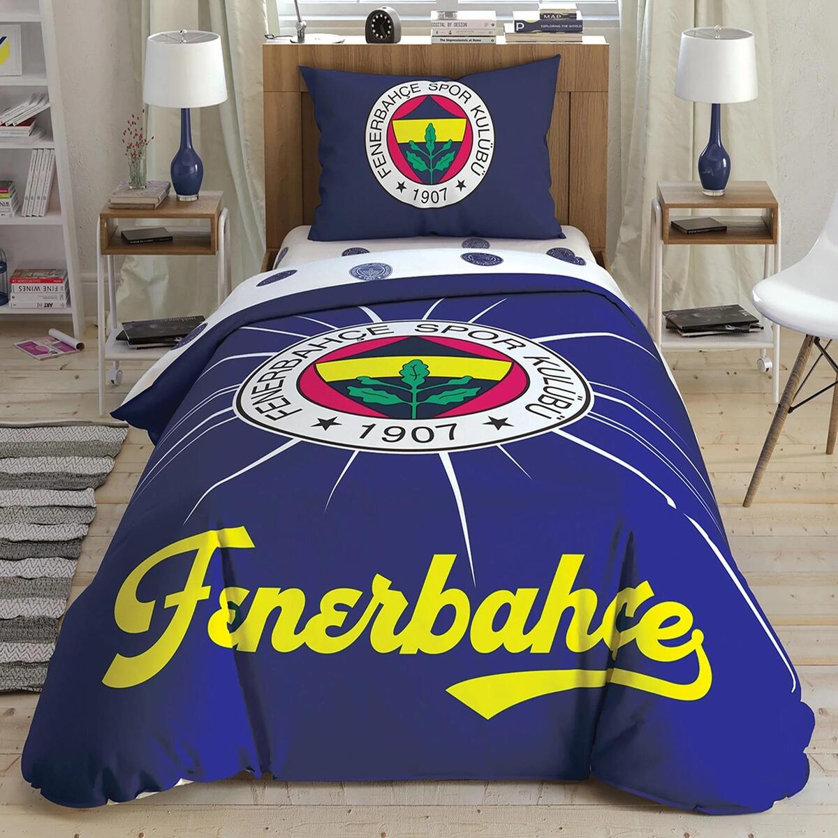 Taç Nevresim Takımı Tek Kişilik Disney Brf Fenerbahçe Light Glow