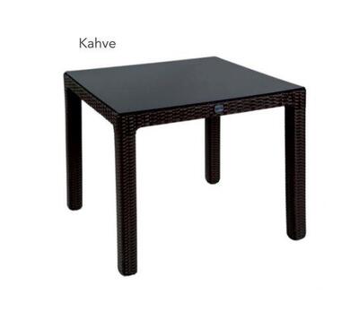 Comfort Masa 90*90 Begonvil Ct066 Kahve Camlı