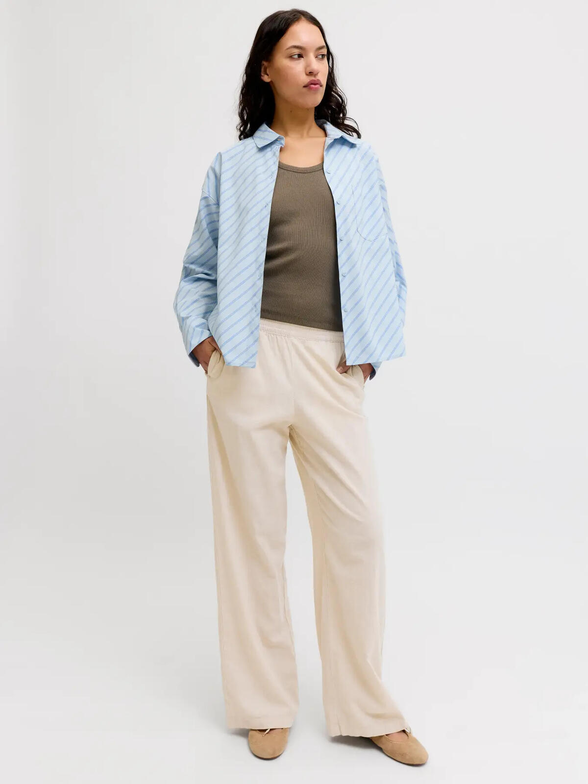 Jjxx Kadın Pantolon 12253952 Krem