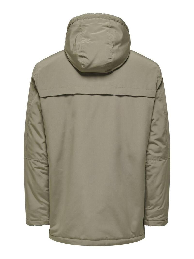 Only&Sons Parka 22022654 Yağ Yeşili