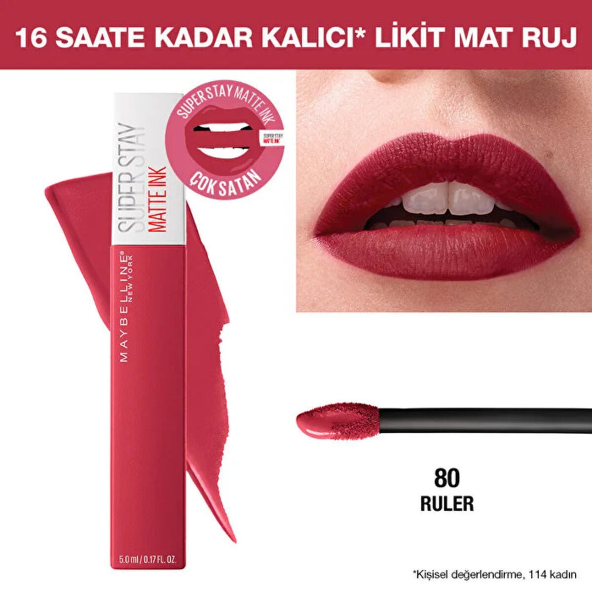 Maybelline Ruj Super Stay Matte İnk No:80