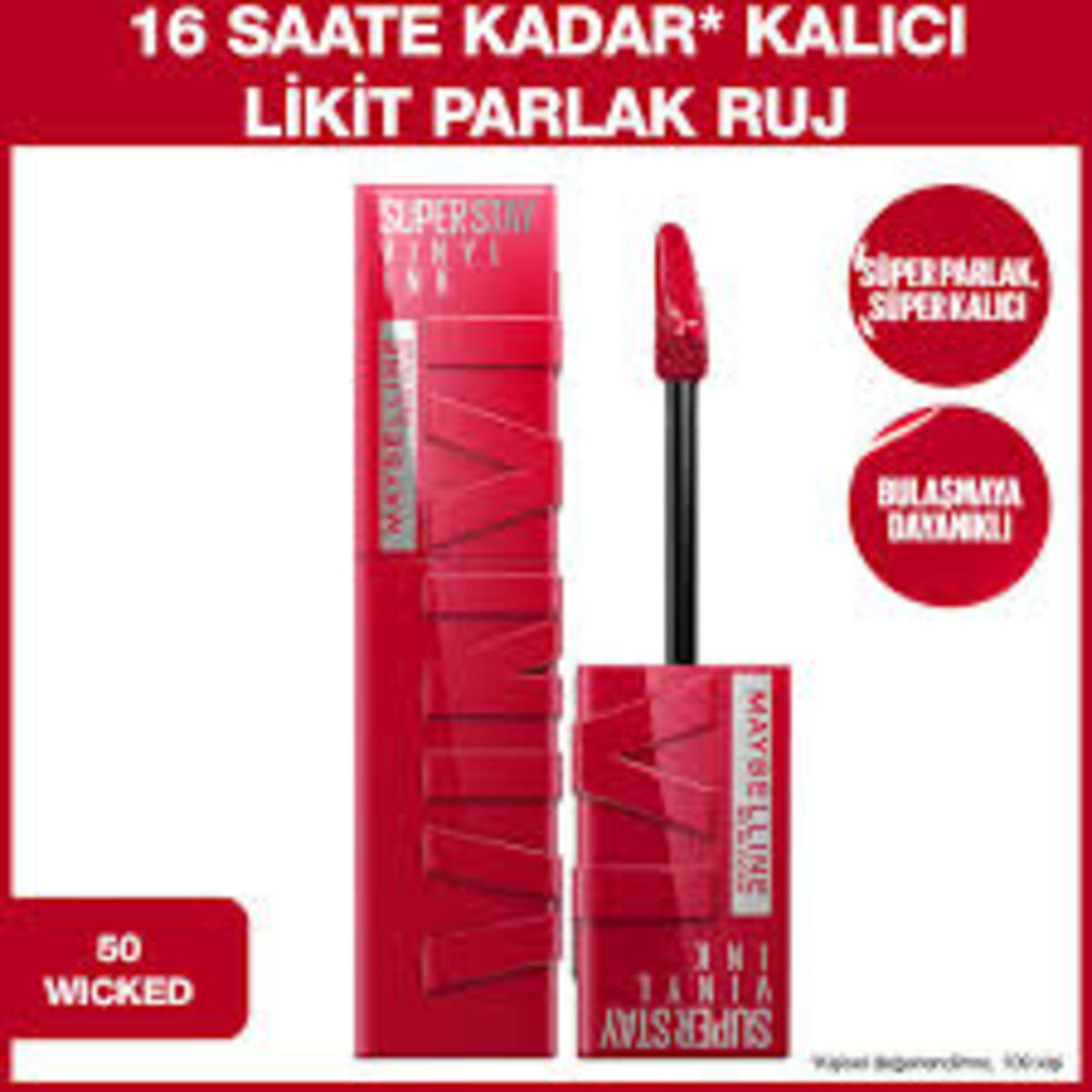 Maybelline Ruj Super Stay Vinyl Ink Likit Parlak No:50