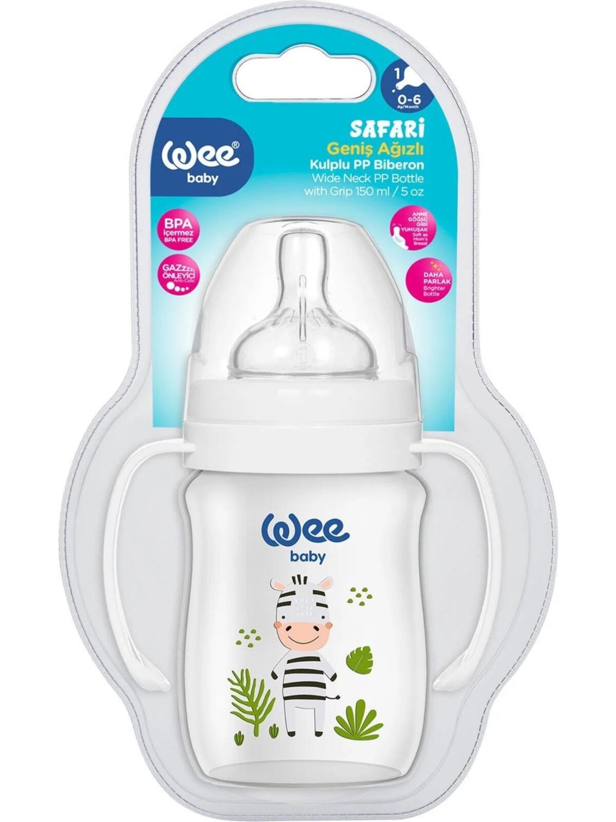 Wee Baby Biberon Safari Kulplu PP 150ML RB483