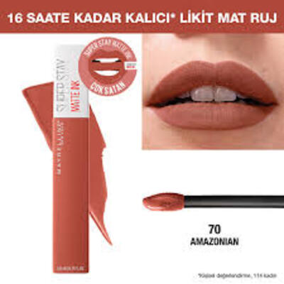 Maybelline Ruj Super Stay Matte İnk No:70 (Dy)