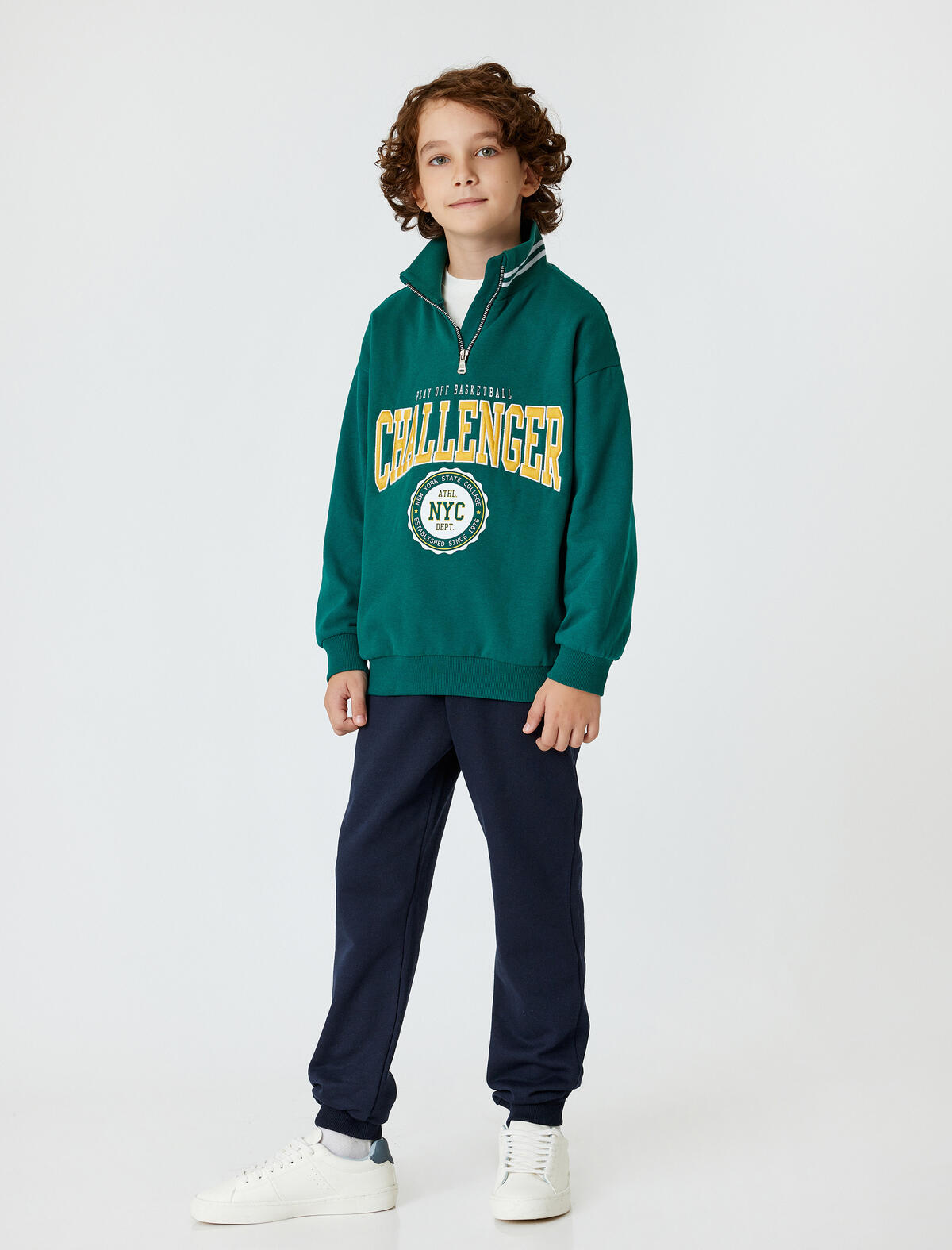 Koton Sweatshirt Erkek Çocuk 5WKB10194TK Yeşil