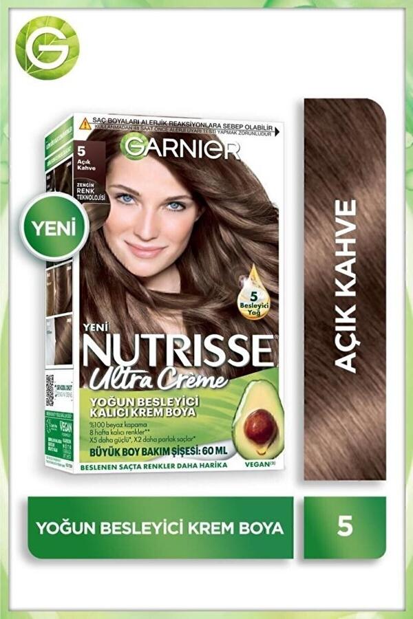 Garnier Saç Boyası Nutrisse Ultra Creme No:5 Açık Kahve