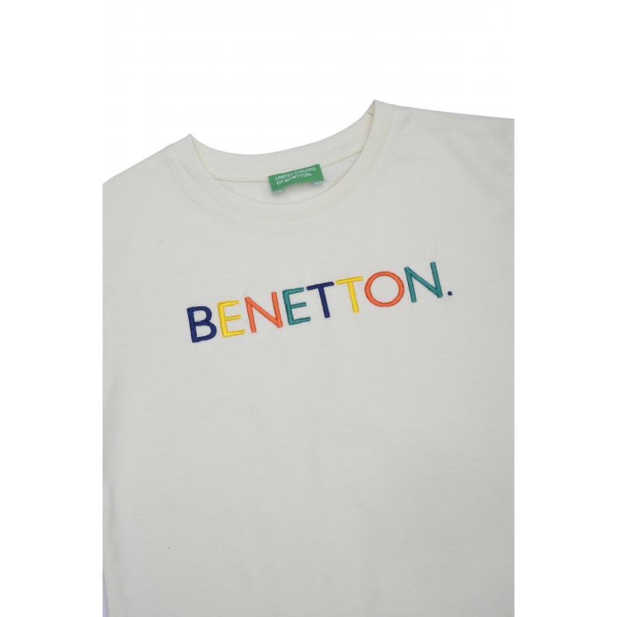 Benetton Tişört Erkek Çocuk BNT-B21657 72784 Ekru