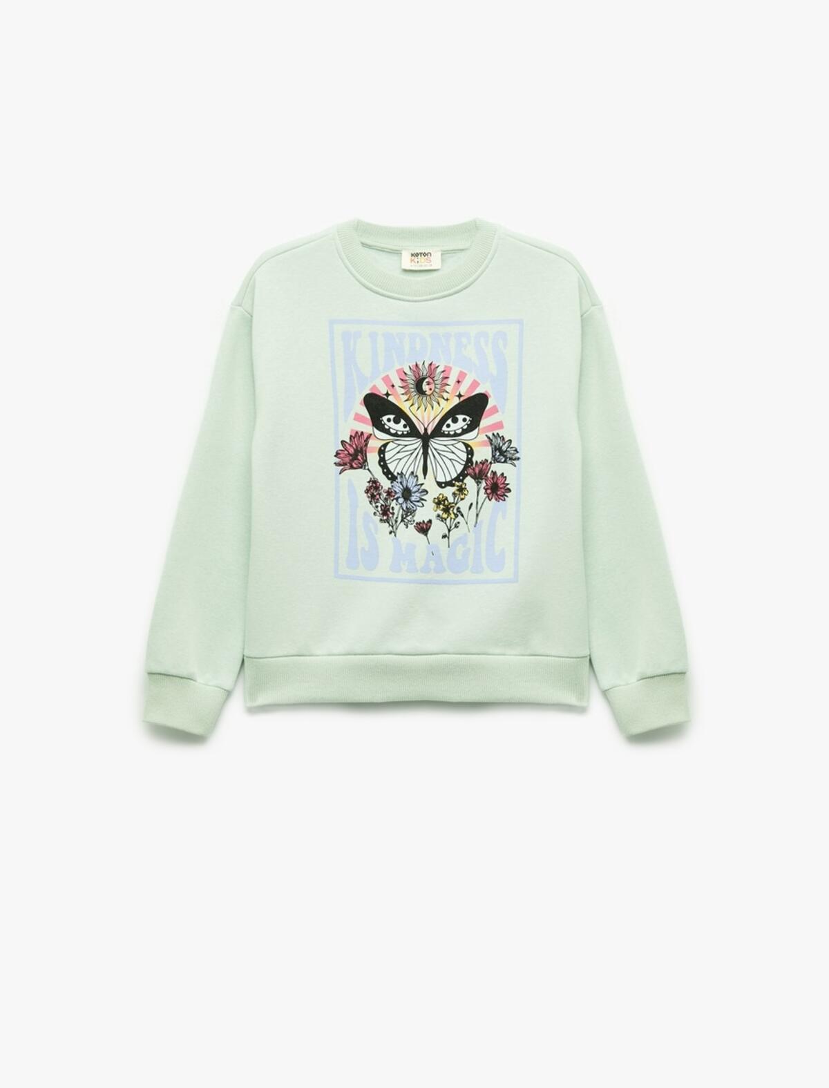 Koton Sweatshirt Kız Çocuk 6WKG10106AK Yeşil