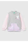 Benetton Sweatshirt Kız Bebek 3J70G5037 Gri Melanj