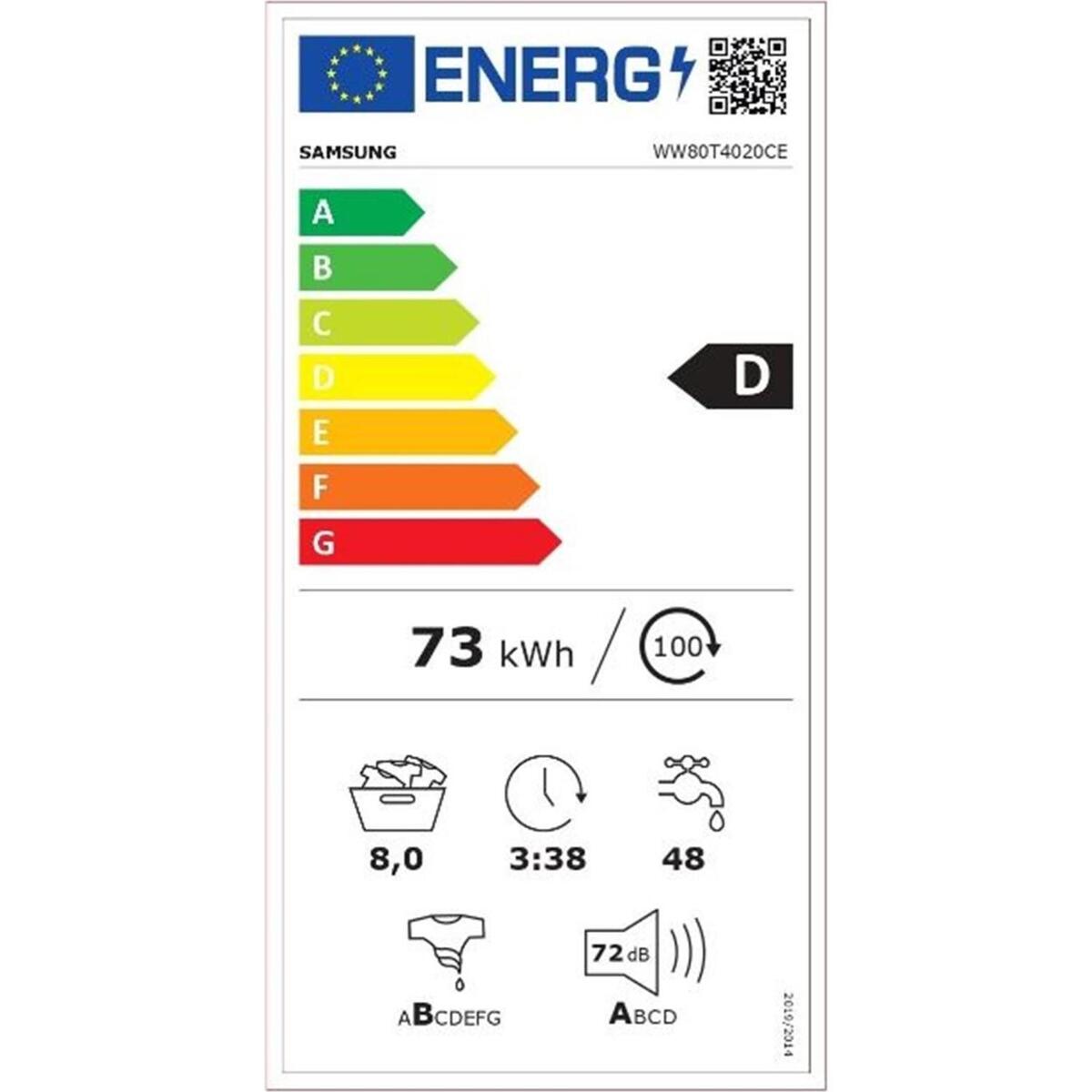 Samsung Çamaşır Makinesi WW80T4020CE/AH