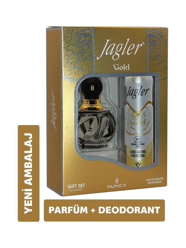Jagler Kadın Parfüm Seti Gold 60Ml Edt+150Ml Deo