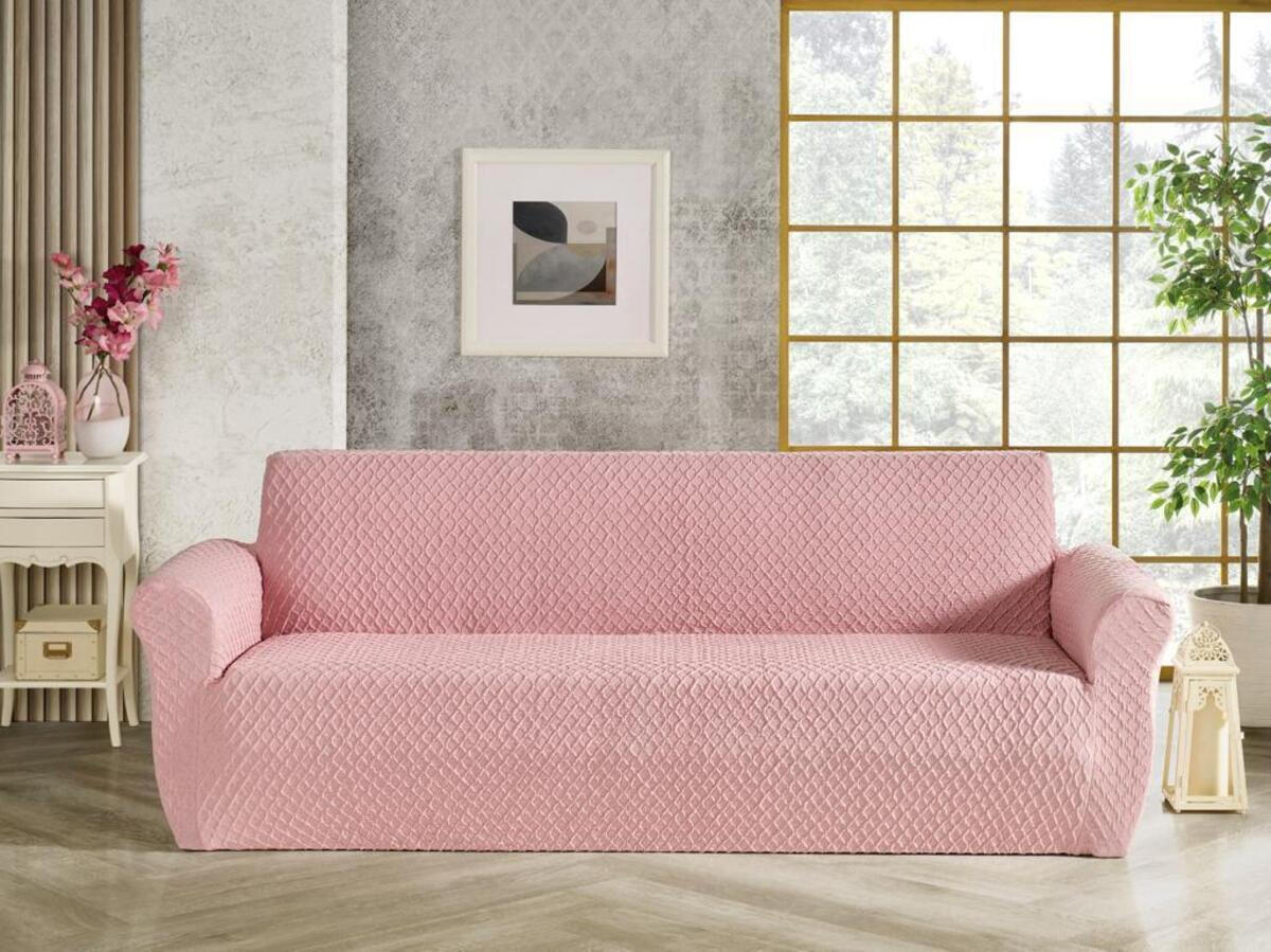 Moda Çekyat Örtüsü Etekli 3+3 Bordo (Dy)