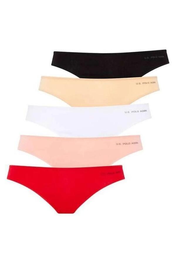 U.S Polo Assn. Kadın Brazilian Slip 5Li 67007 Siyah-Beyaz-Ten-Somon-Kırmızı