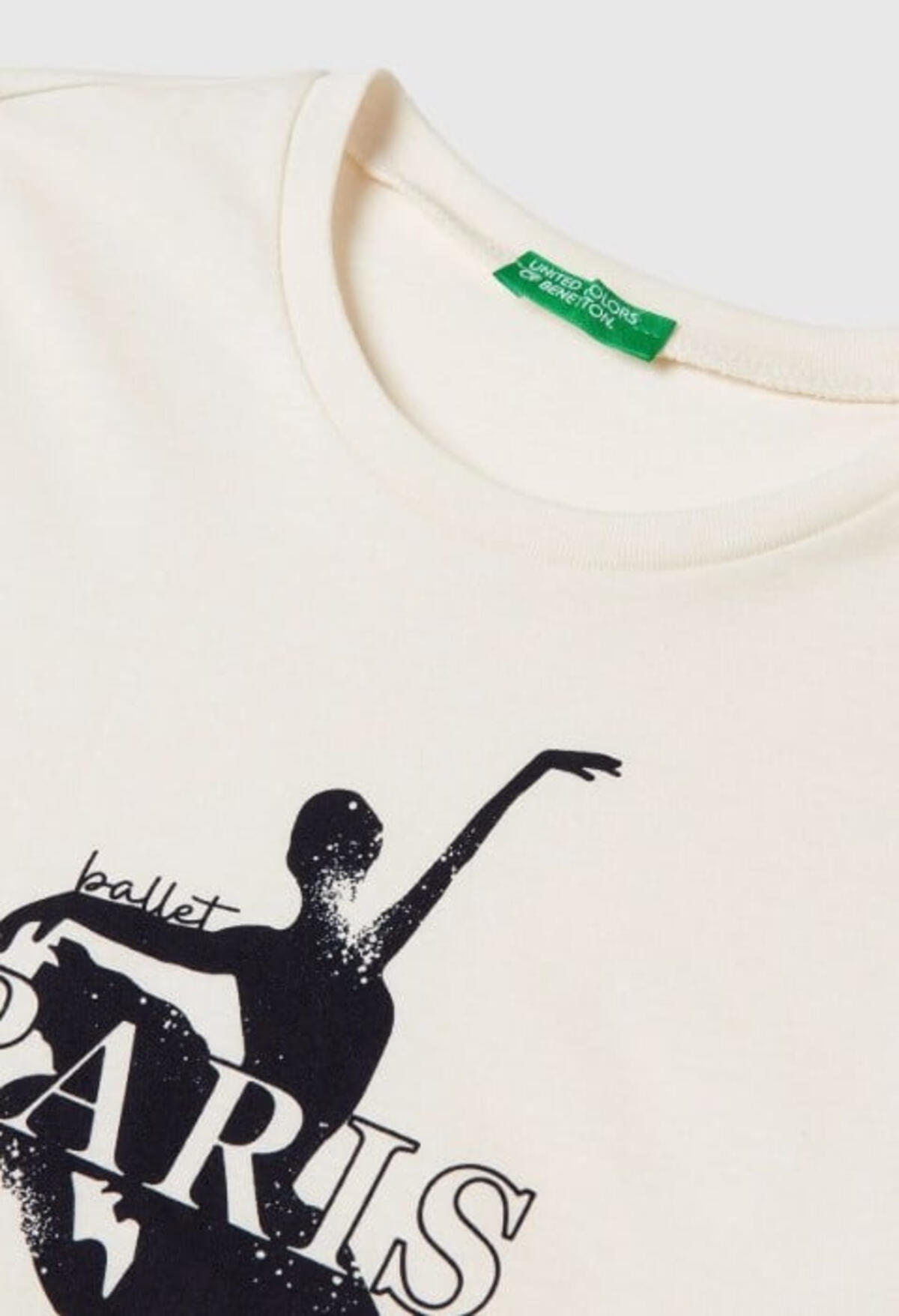 Benetton Tişört Kız Çocuk BNT-G 3JERC10QM-25K Beyaz