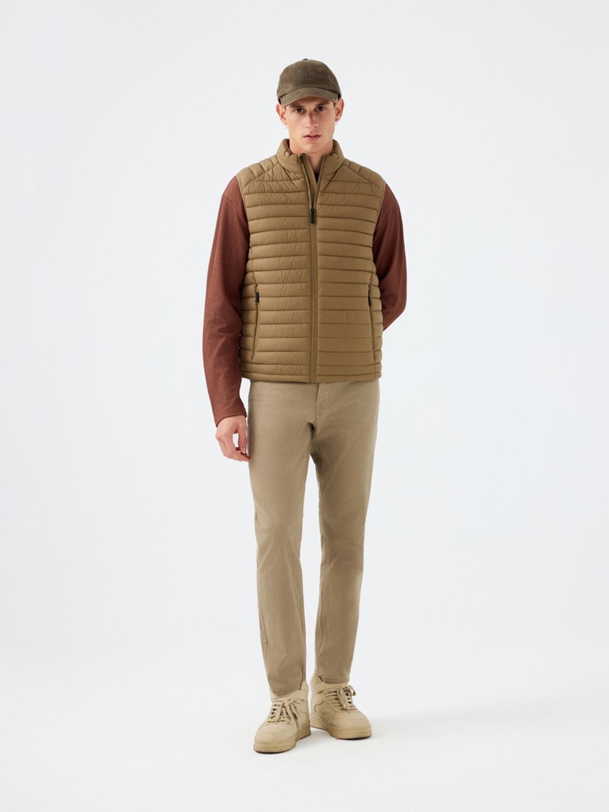 Loft Yelek LF2033222 Koyu Bej