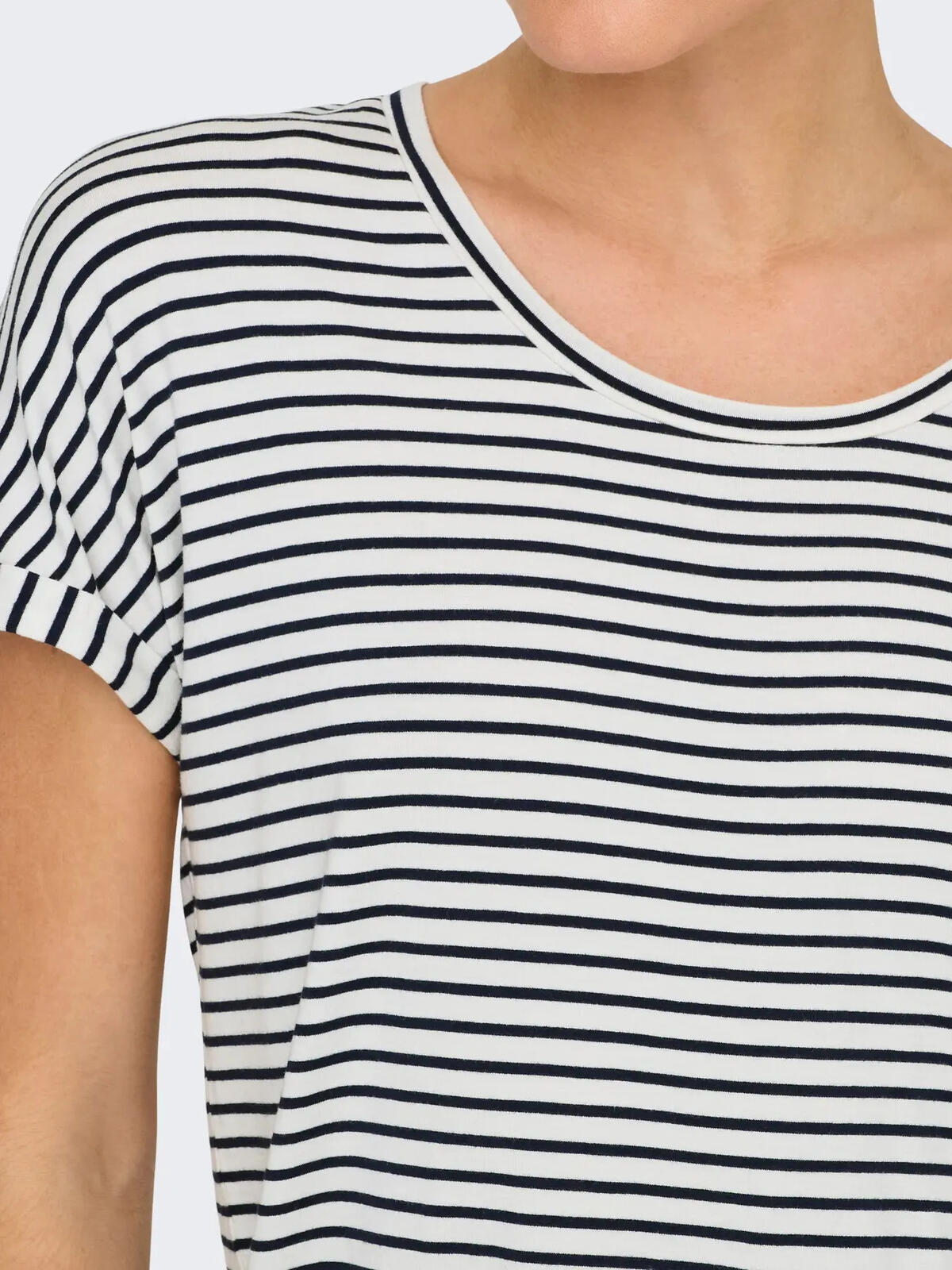 Jdy Kadın Tişört 15325267 Beyaz-Laci Çizgili