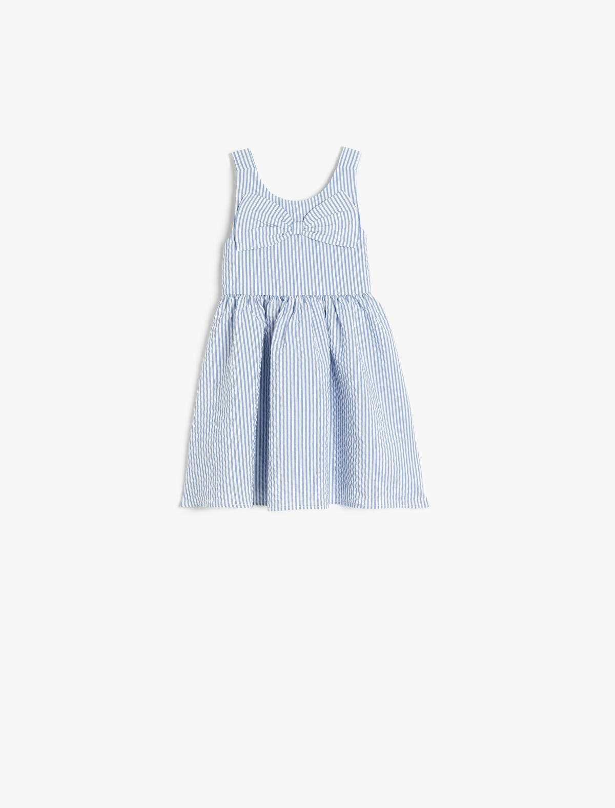 Koton Elbise Kız Bebek 5SMG80024AW Mavi Çizgili
