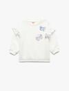 Koton Sweatshirt Kız Bebek 6WMG10013AK Ekru