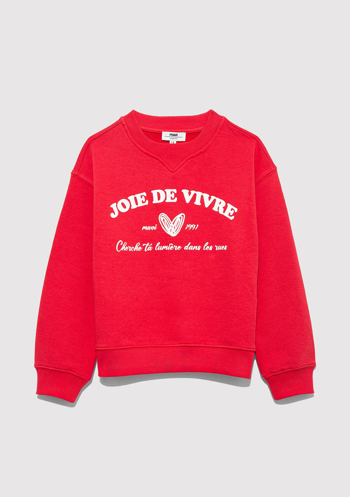 Mavi Sweatshirt Kız Çocuk M7S10131-84538 Kırmızı
