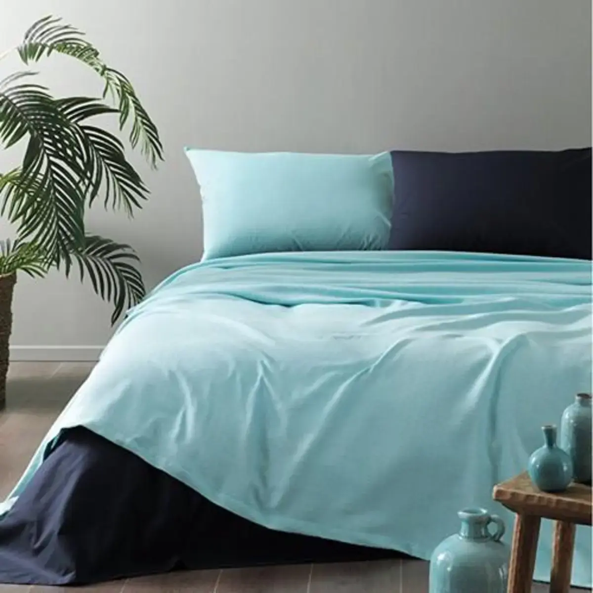 Özdilek Yatak Örtüsü Çift Kişilik Colormix Mint-Indigo