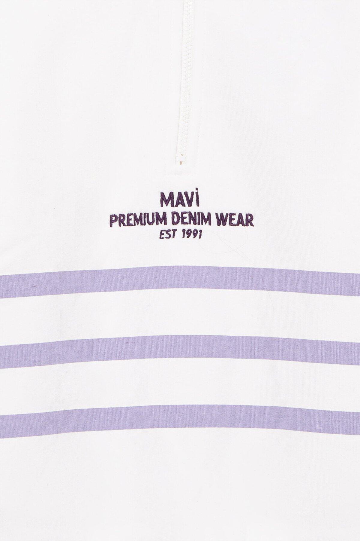 Mavi Sweatshirt Kız Çocuk M7S10065-70057 Beyaz