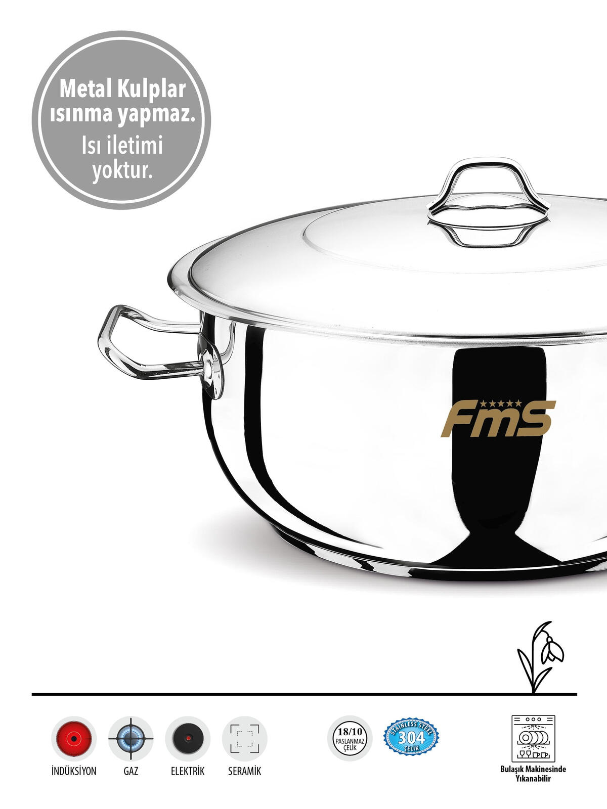 Fms Basık Tencere Lüx Çelik No:24 2001