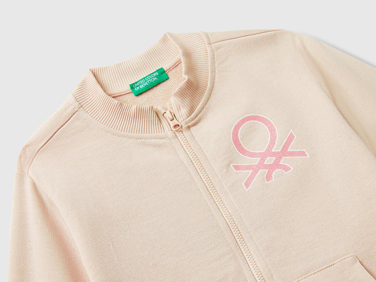Benetton Sweatshirt Kız Bebek BNT-BG 3J70G503U-25K Açık Pembe