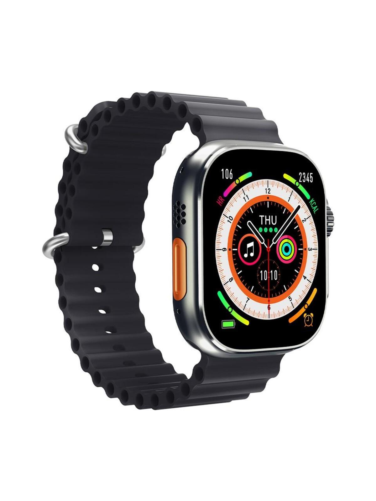 Thull Akıllı Saat Tw2-01 Pro Siyah Kasa + Orange Slikon Kordon