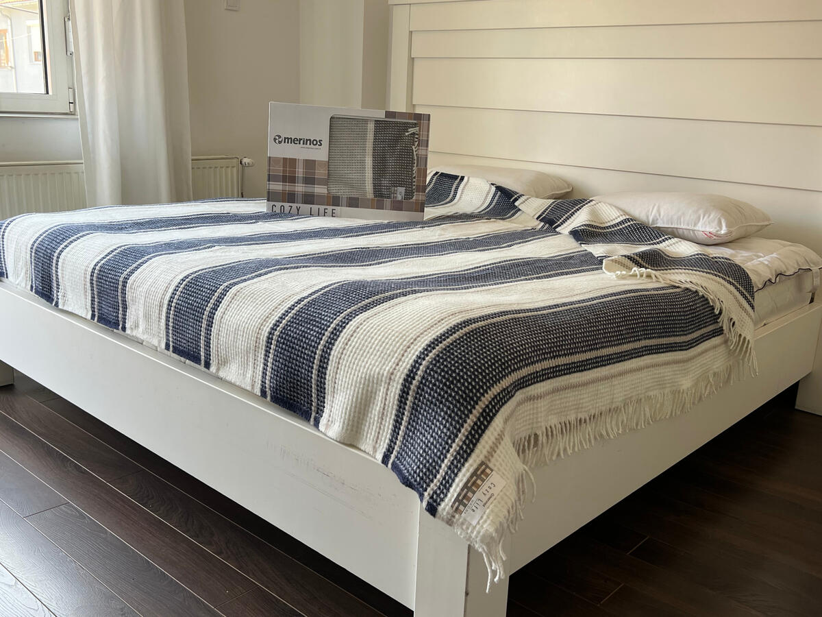 Merinos Battaniye 180*220 Pamuklu Skoç Cozy Mona