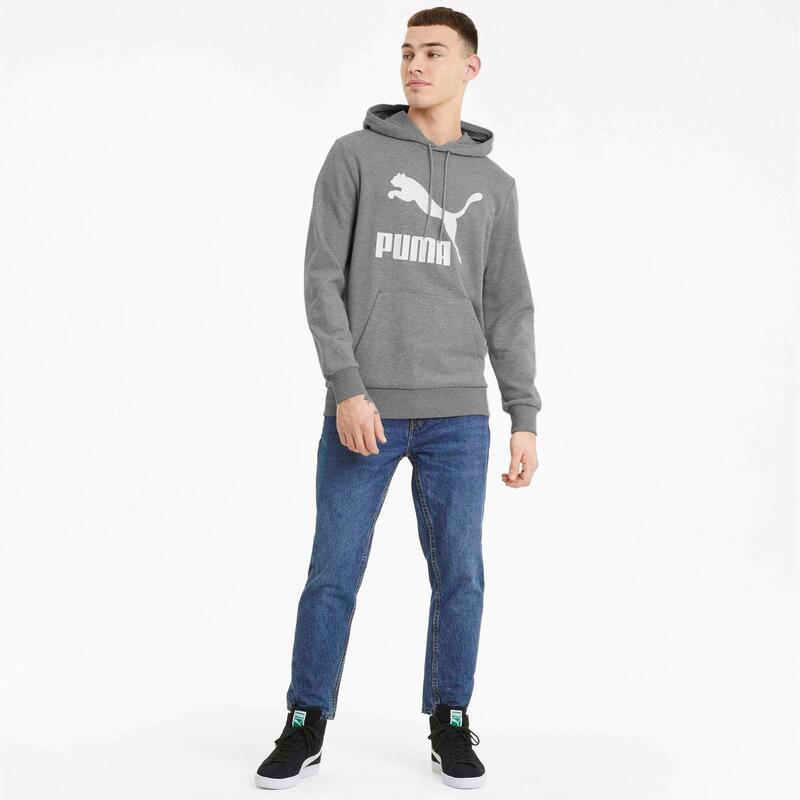 Puma Hoodie Classics Logo Hoodie Tr 530084_03 Gri (Dy)