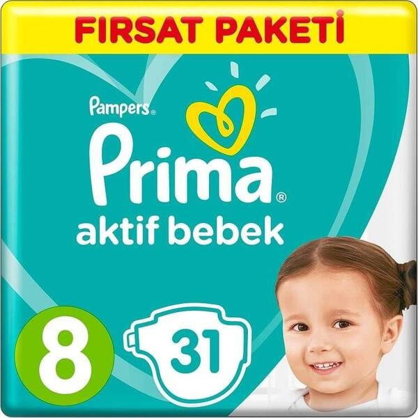 Prima Bez Aktif Bebek Fırsat Paketi 8 Beden 31Li