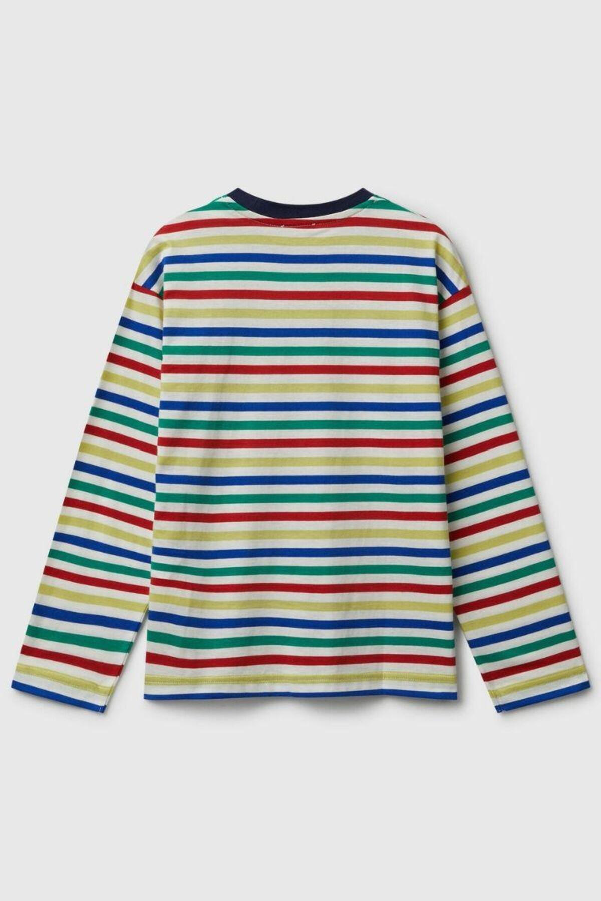 Benetton Tişört Erkek Çocuk BNT-B 3FNLC10QB-25K Beyaz