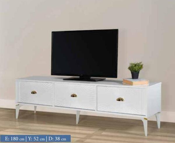 Erkut Tv Sehpası 180 Lik Beyaz 265